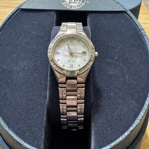 Women’s Citizen Watch - Mother of Pearl & Diamond Bezel Face